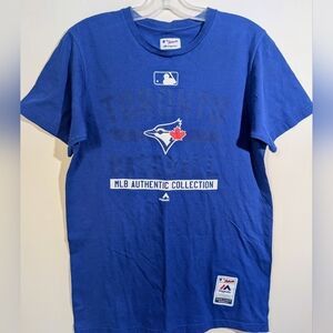 Toronto Blue Jays MLB Authentic Collection Majestic Blue Shirt Medium